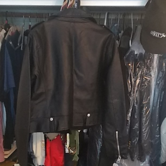 Levi's Faux Leather Motorcycle Jacket - Picture 9 of 10